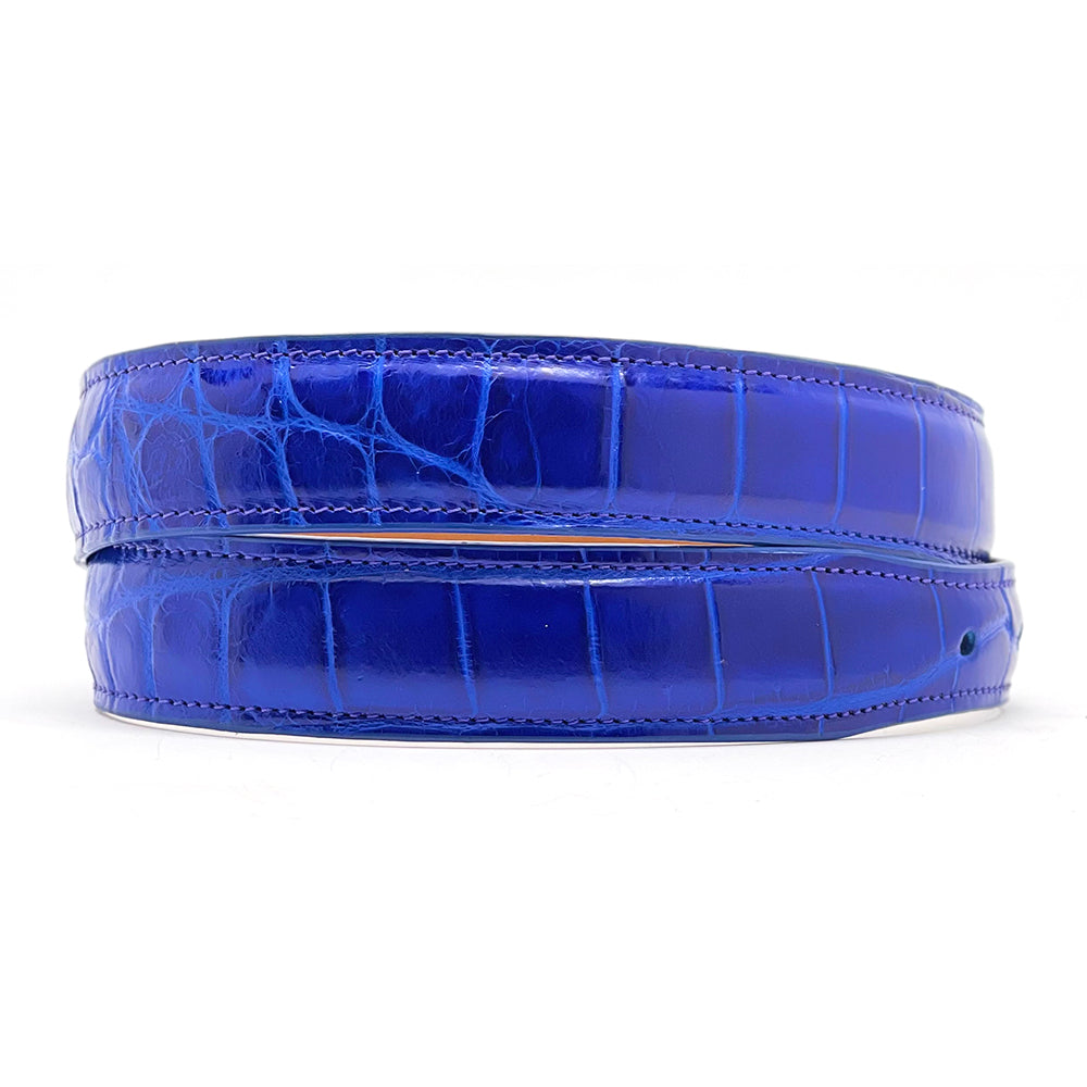 Electric Blue Alligator Belt Straps