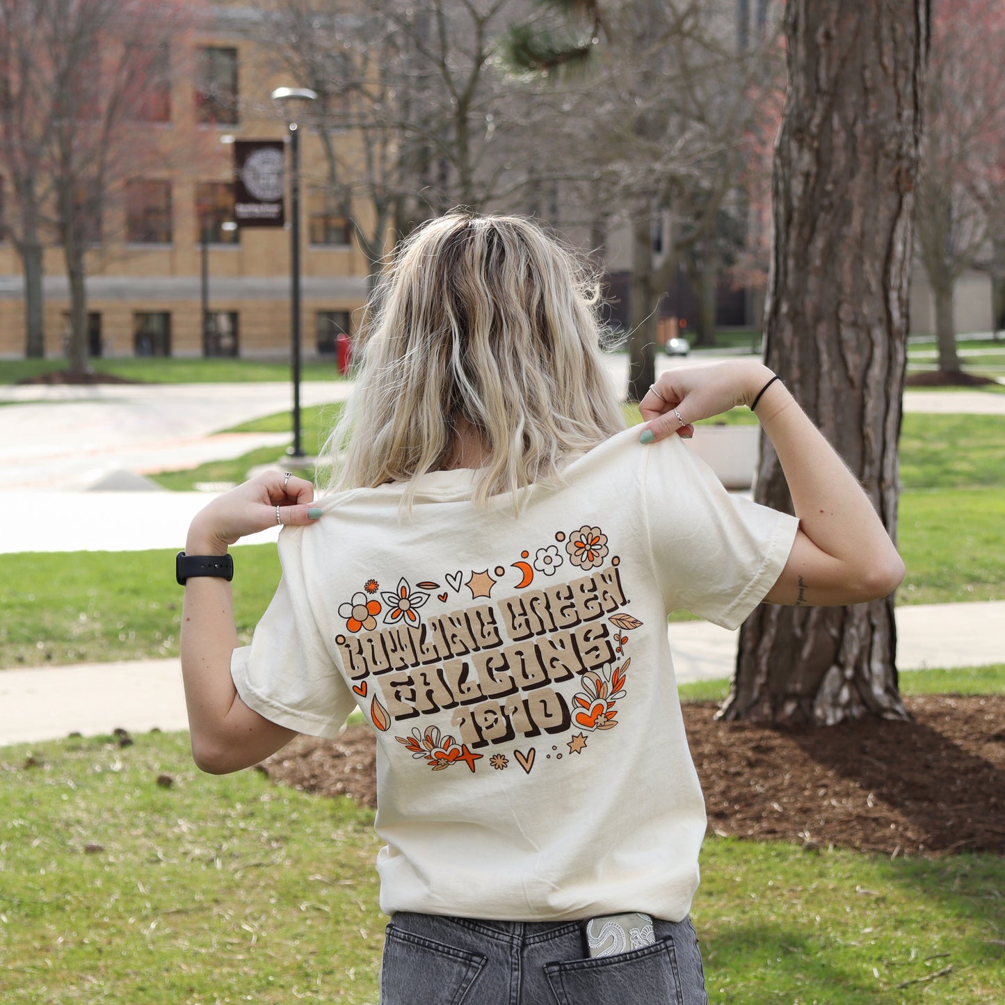 Image1 BGSU Flower Power Tee