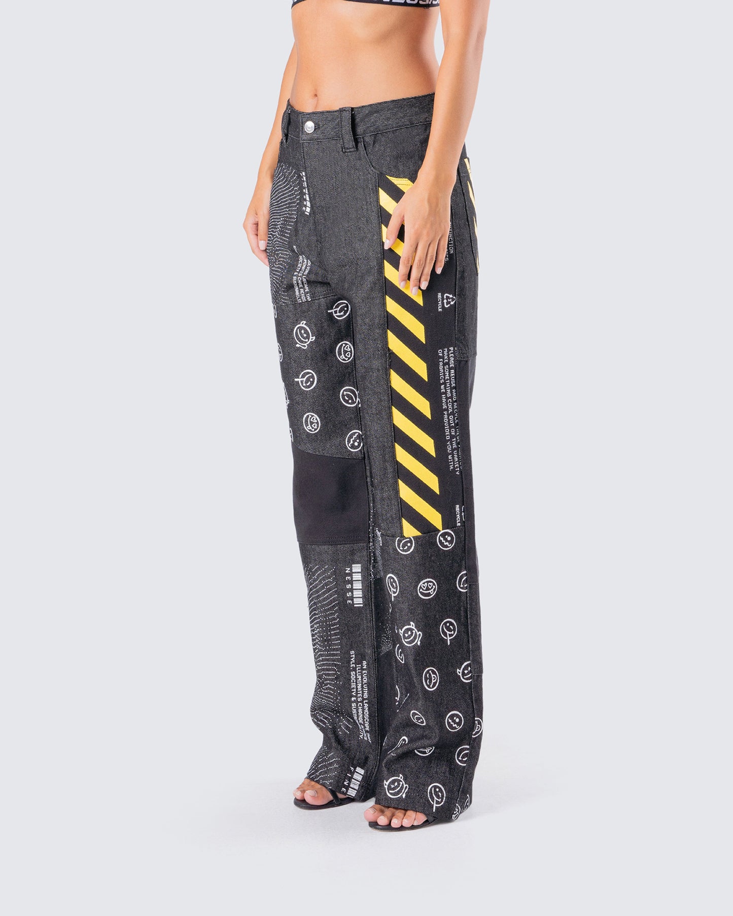 Jacko Printed Patchwork Pants