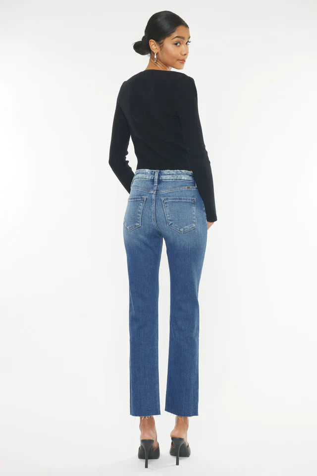 Kancan High Rise Slim Straight Leg Jeans