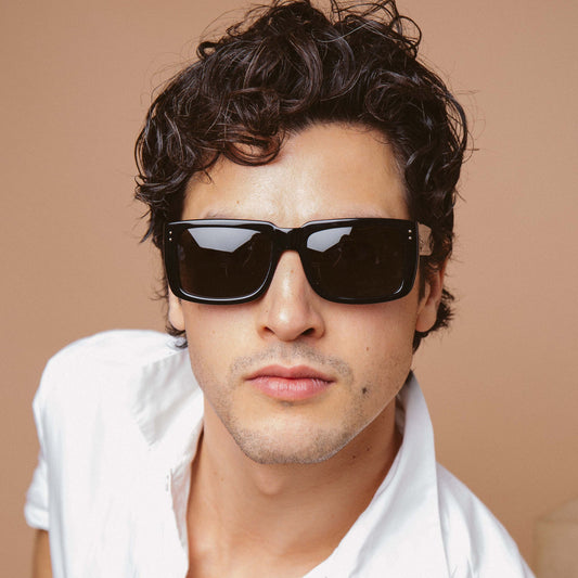 Morrison Rectangular Sunglasses in Black