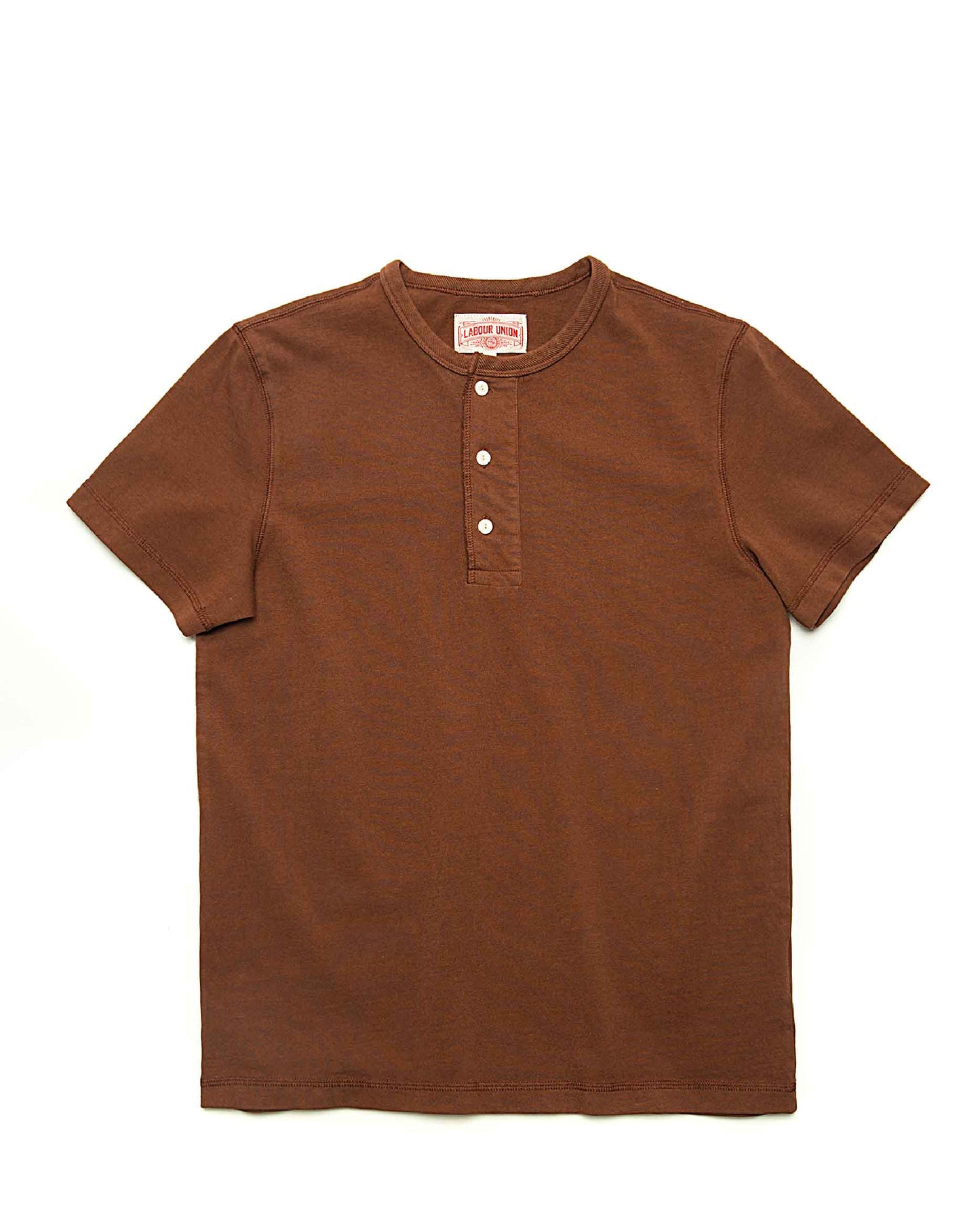 US Solid Color Henley Tee