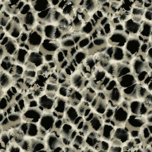 Sample Leopard Rosettes Wallpaper in Black from the Traveler Collection by Ronald Redding