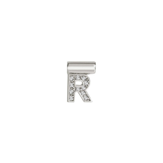 Nomination SeiMia Pendant, Letter R, Cubic Zirconia, Silver