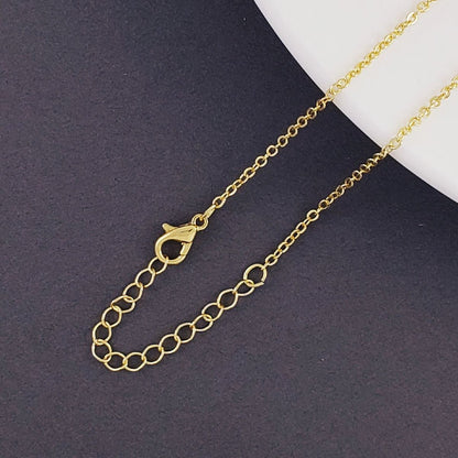 Evil Eye Baguette Cubic Zirconia 18K Gold Pendant Chain for Women