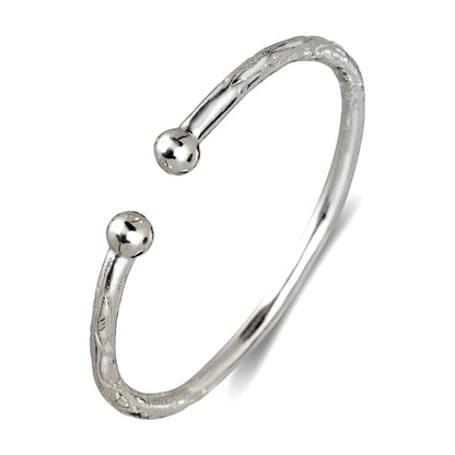 Better Jewelry Ball .925 Sterling Silver West Indian Bangle (36 g),1 piece