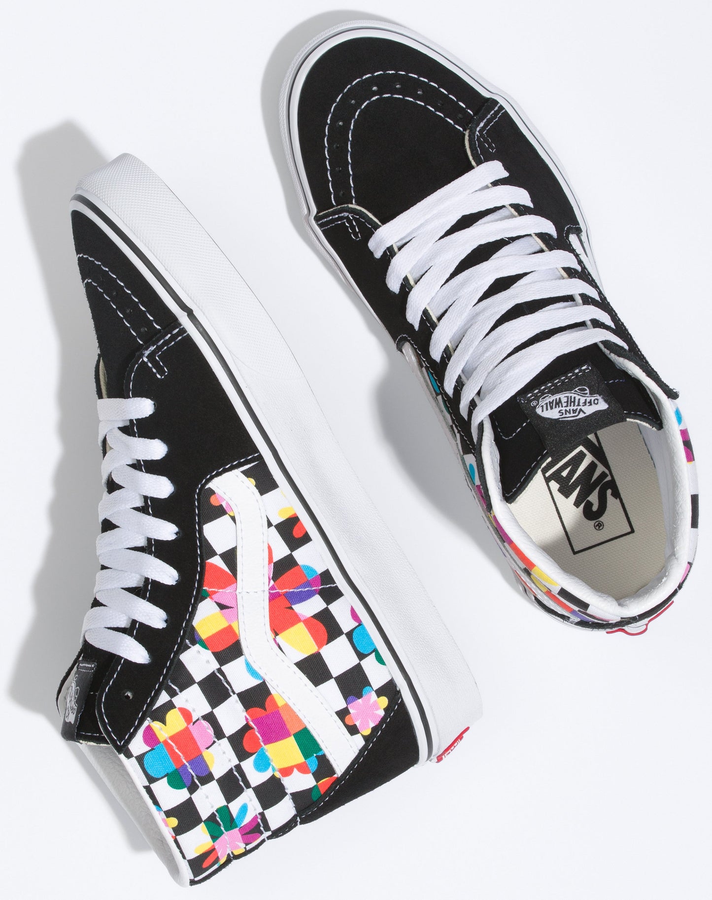 Vans Sk8-Hi Floral Checkerboard Black/True White