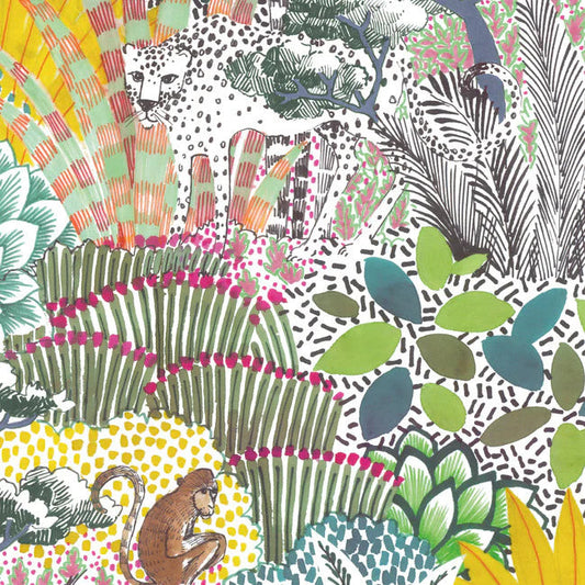 Sample Tamara Day Jungle Vibe Peel & Stick Wallpaper in Yellow