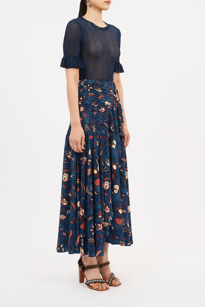 Georgina Skirt - Blue Dahlia