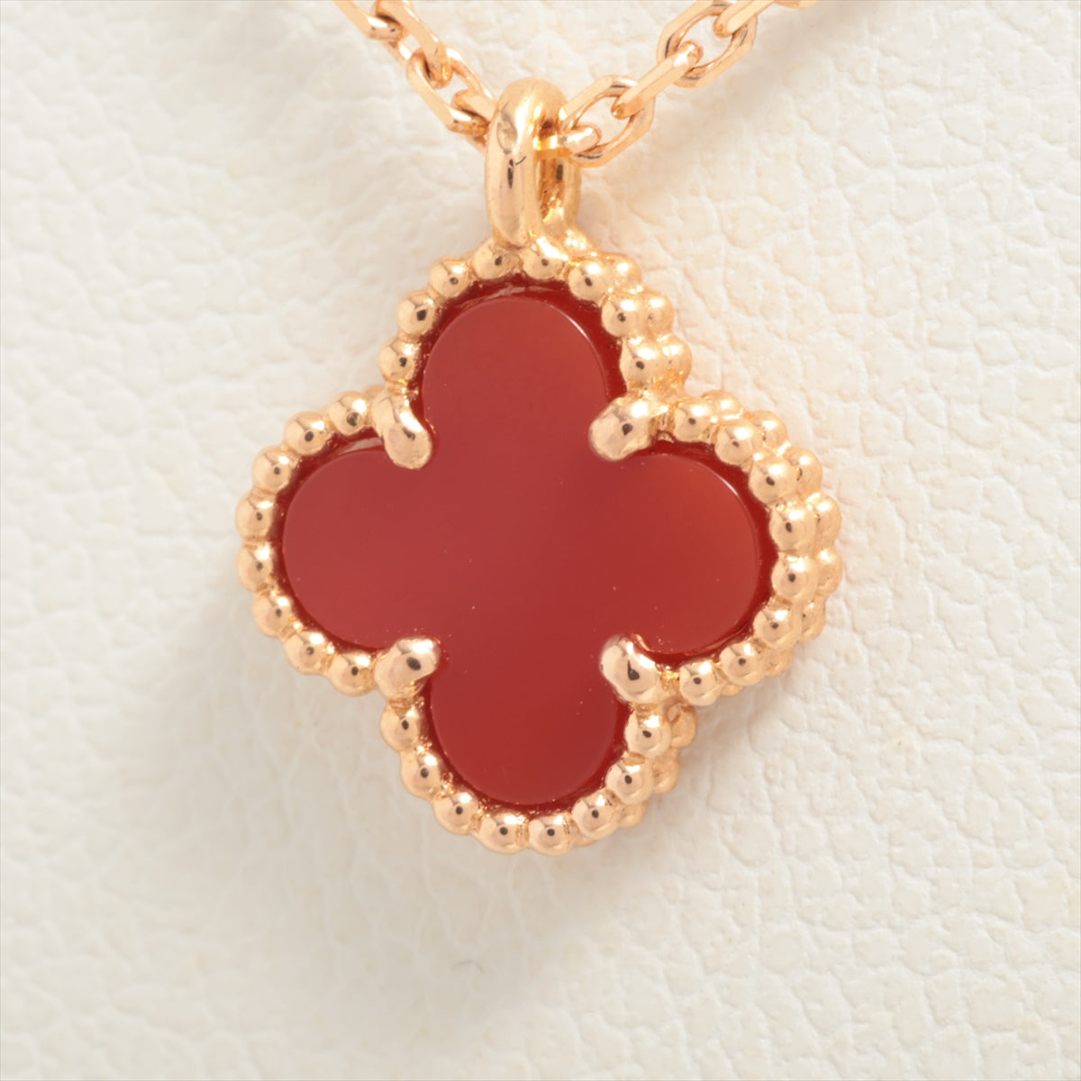 Van Cleef & Arpels Sweet Alhambra Carnelian Necklace