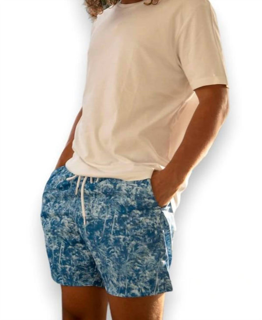 Men's Swim Board Short In Jungle Kai Blue