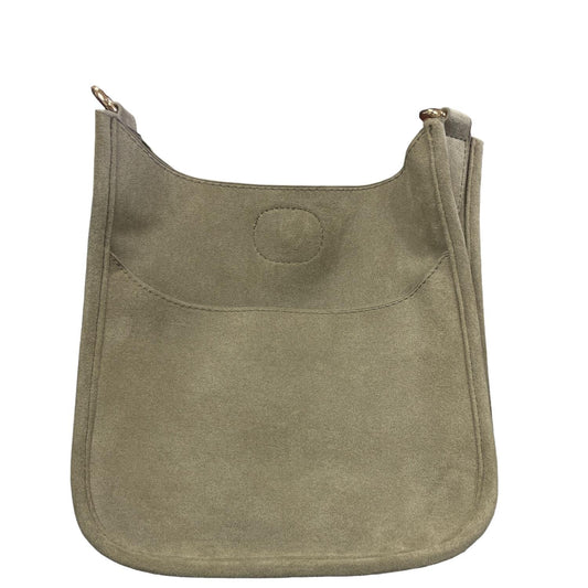 Medium Vegan Suede Messenger In Tan