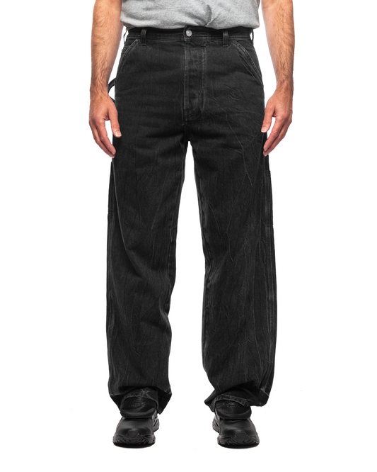 Straight Leg Trouser Denim Black