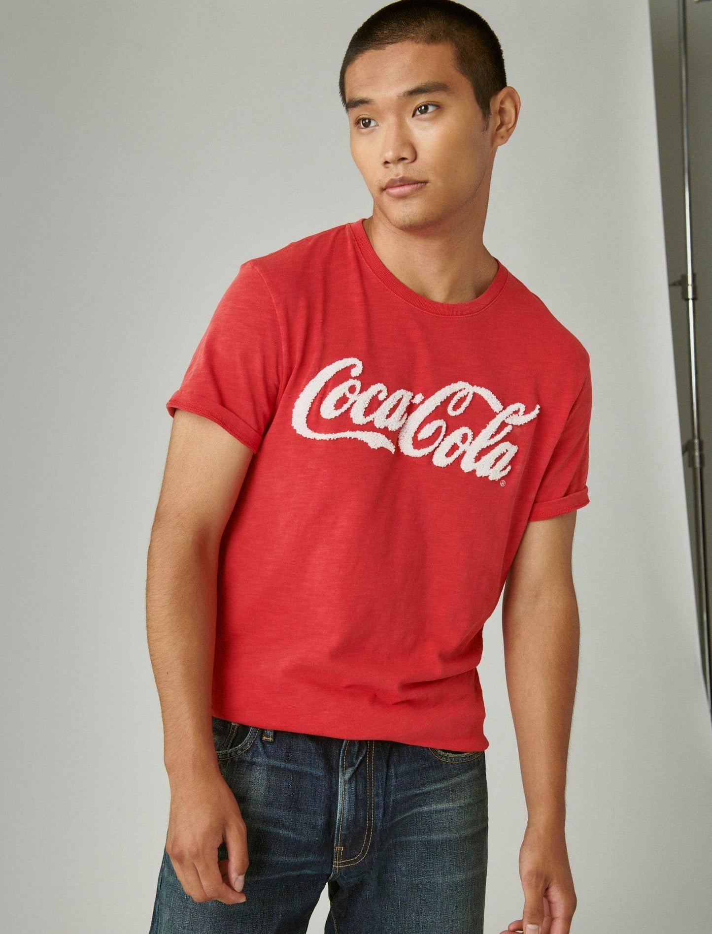 Lucky Brand Men's Coca Cola Logo Graphic Tee