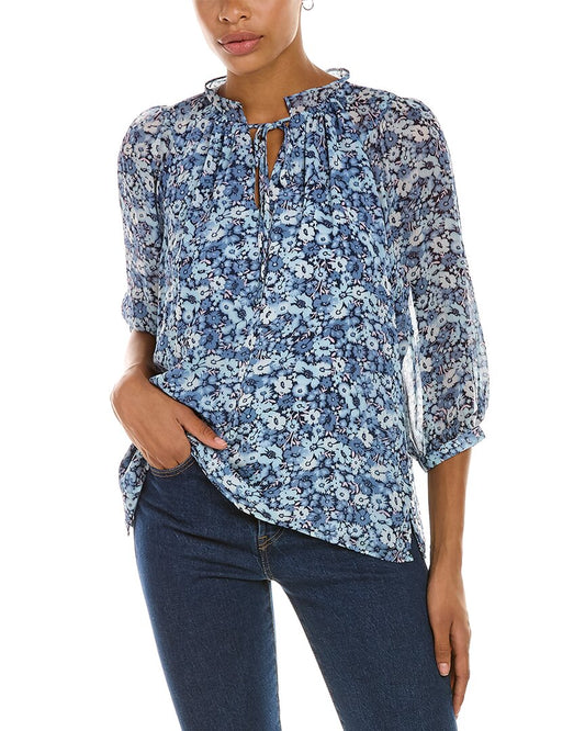 Vince Camuto Puff Sleeve Garden Cluster Top