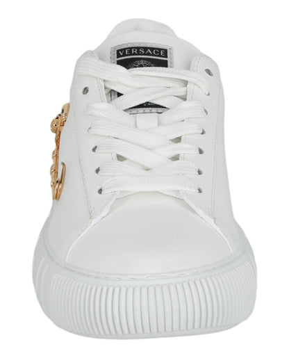 Leather Safety Pin Sneakers