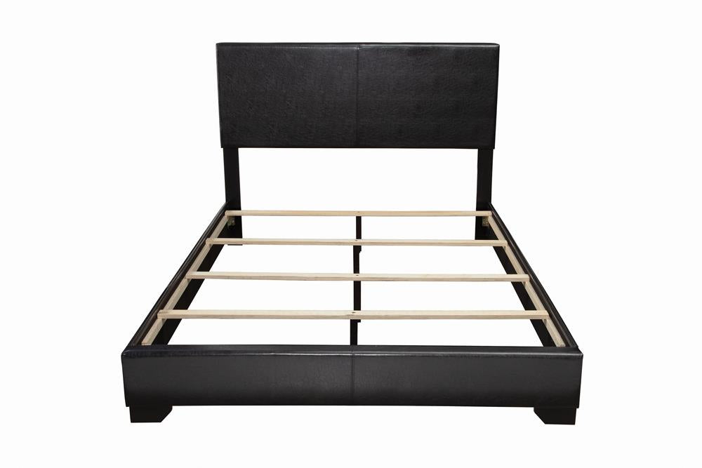 Conner Queen Upholstered Panel Bed Black