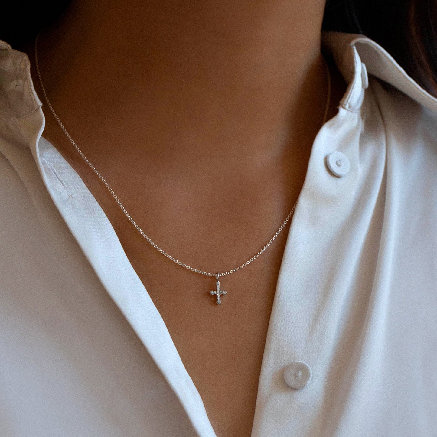 Cross Necklace | CZ