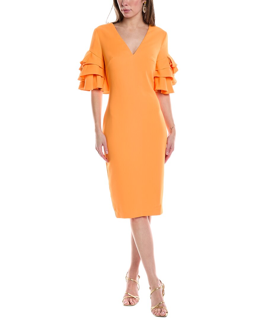 Badgley Mischka Draped Sleeve Dress