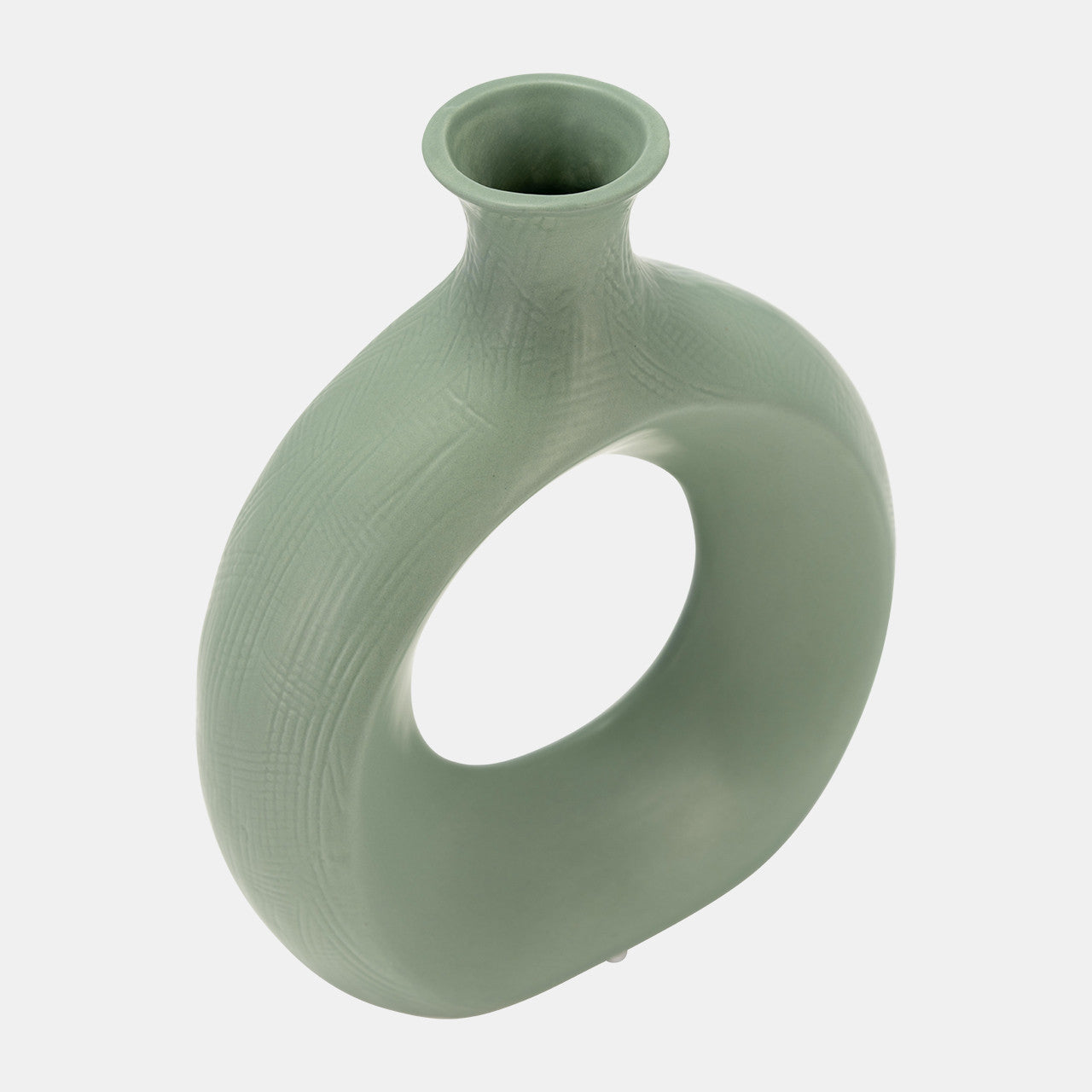 Dol, 10" Open Cut Vase,dark Sage