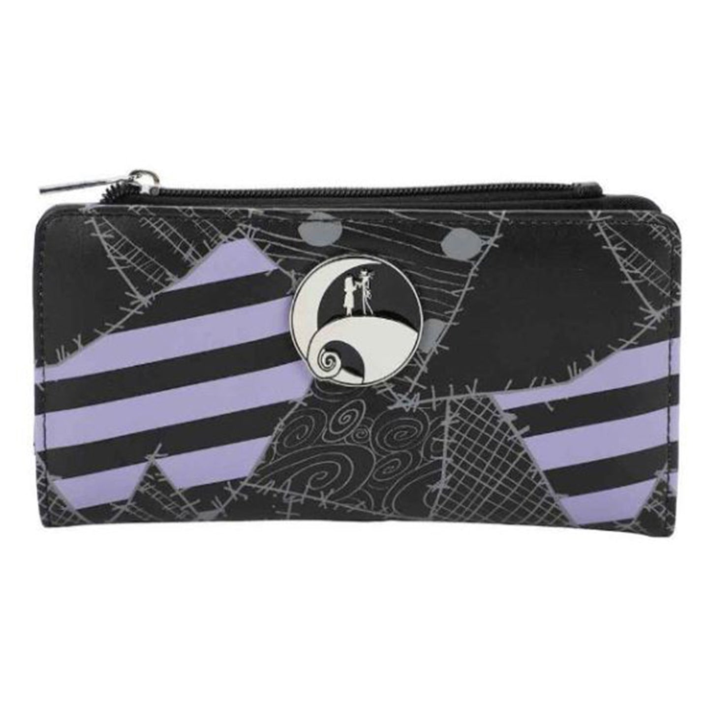 Bioworld Nightmare Before Christmas Jack Sally Metal Badge Envelope Wallet