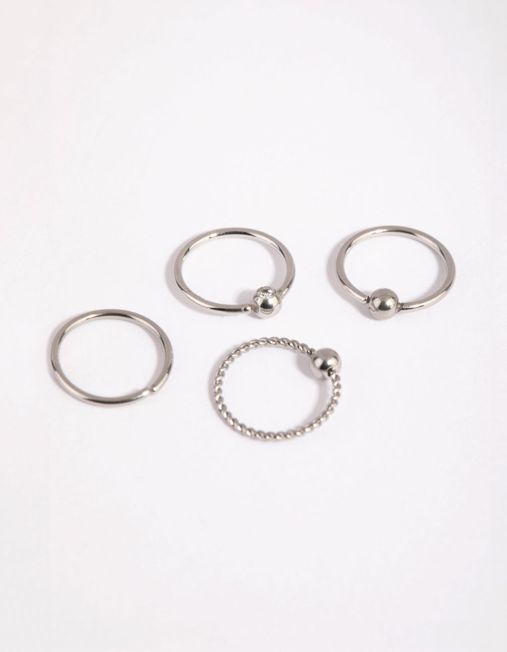 Surgical Steel Textured Nose Ring Pack