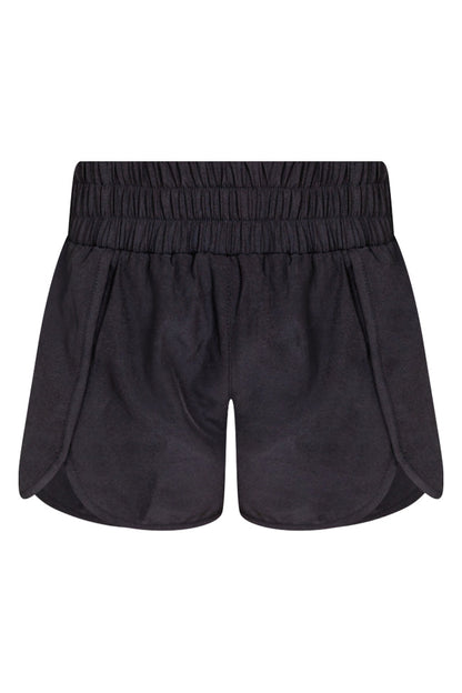 Kid's Errands To Run Black High Waisted Athletic Shorts   FINAL SALE