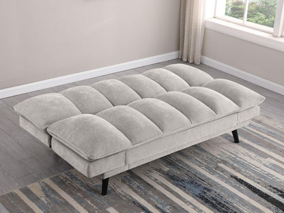 Laredo Upholstered Convertible Sofa Bed Light Grey