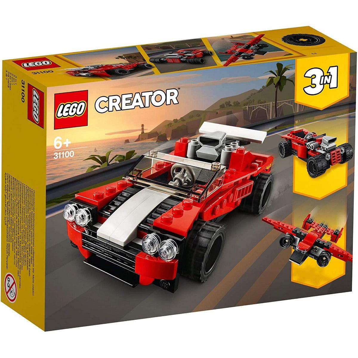 LEGO Creator 3in1 Sports Car - Hot Rod - Plane Building Kit for Ages 6+