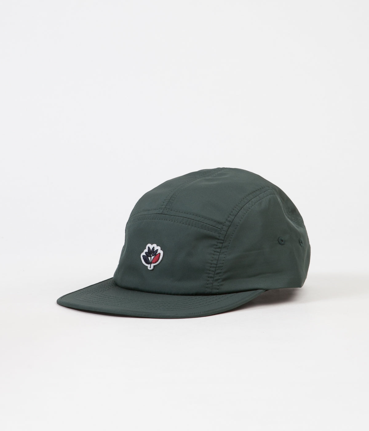 Magenta 5 Panel Cap - Green