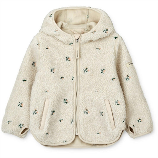 Liewood Mara Pile Jacket Peach Sandy Embroidery