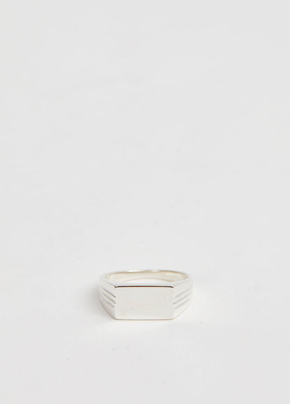 Three Line Signet Ring