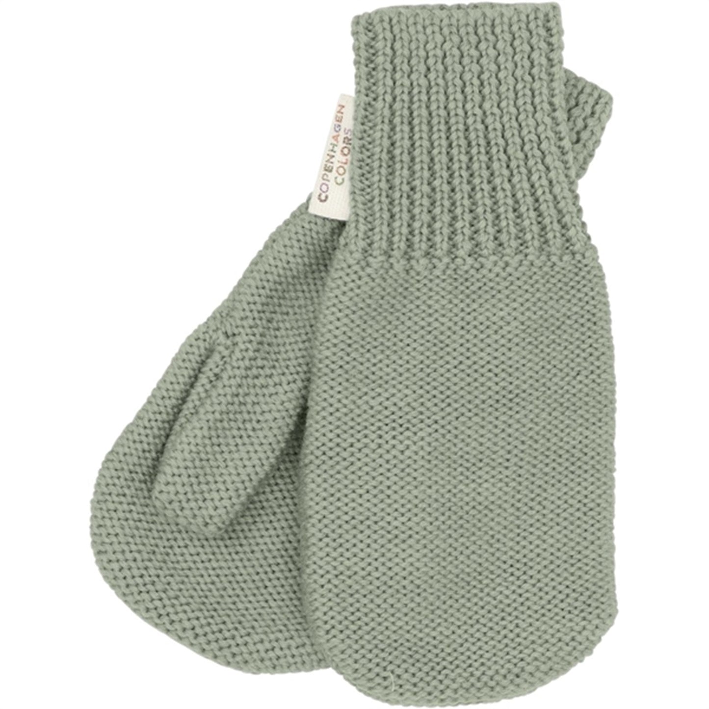 Copenhagen Colors Sage Green Merino Wool Knitted Mittens