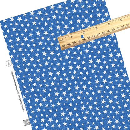 Patriotic Faux Glitter Stars Faux Leather Sheets