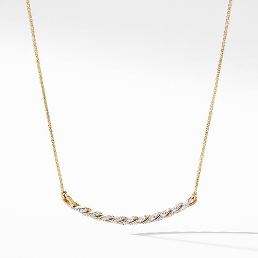 Paveflex Station Necklace with Diamonds in 18K Gold