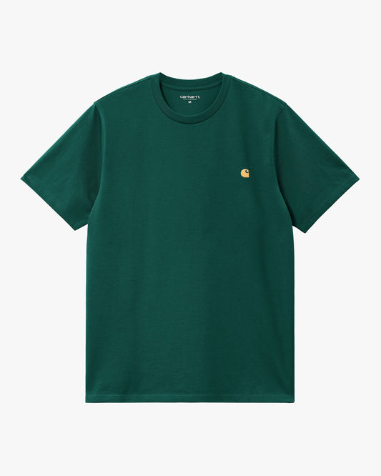 Carhartt WIP S/S Chase Tee - Chervil / Gold