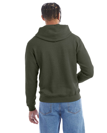 Champion EcoSmart Hooded Sweatshirt | Dark Green Hthr