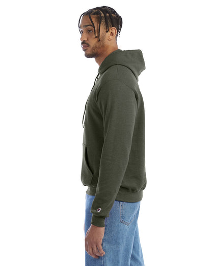 Champion EcoSmart Hooded Sweatshirt | Dark Green Hthr