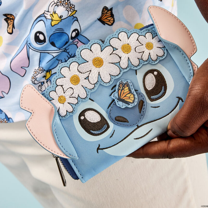 Lilo & Stitch Springtime Daisy Cosplay Zip Around Wallet by LoungeFly