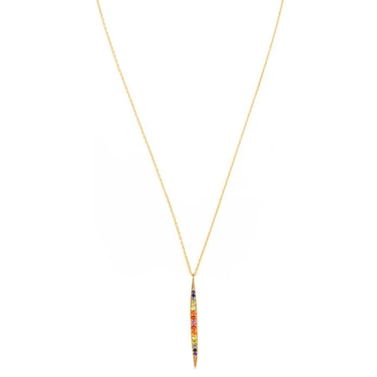 TAI RAINBOW GOLD STICK NECKLACE