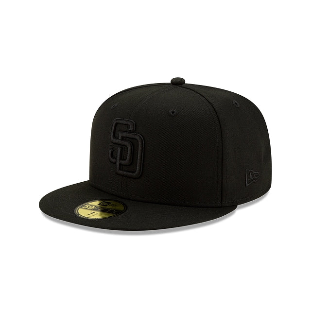 San Diego Padres Black On Black 59FIFTY Cerrada