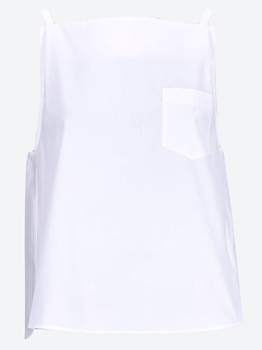 Woven cotton poplin camisole shirt