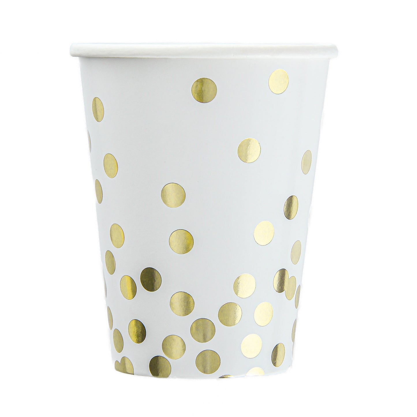 Paper Cups 9 Oz. - Gold Confetti - 8/Pk